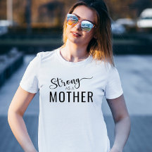 Modern Strong Mother Chic Black Typography Mom