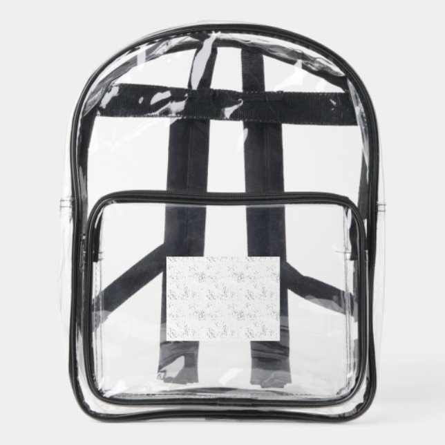 Modern Student Desk Aesthetic Design Clear Backpack (Front)