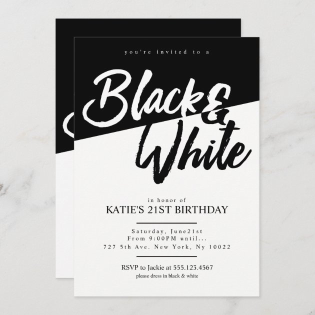 All White Party Invitations