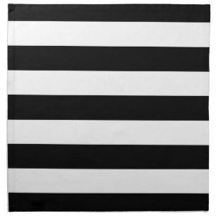 Modern Style Black And White Stripes Napkin