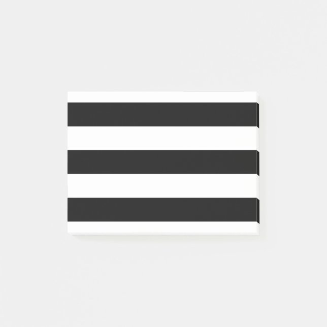 Modern Style Black And White Stripes Post-it Notes (Front)