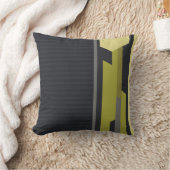 Modern Style Charcoal Pinstripe Green Cushions (Blanket)