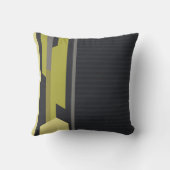 Modern Style Charcoal Pinstripe Green Cushions (Back)