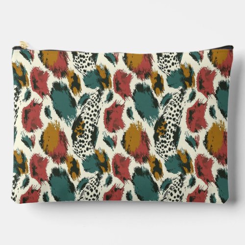 Modern Style Colorful Animal Print Accessory Pouch