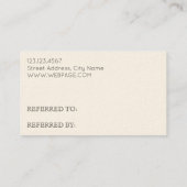 Modern style elegant referral business card (Back)