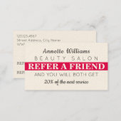 Modern style elegant referral business card (Front/Back)