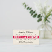 Modern style elegant referral business card (Standing Front)