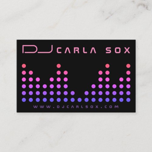 Modern style equalizer dots night club inspired business card