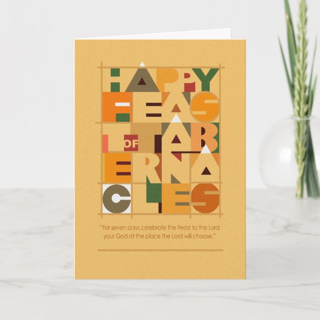 Modern Style Feast Greeting Card (Front)