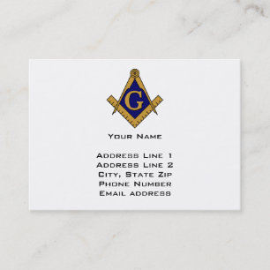Modern Style Freemason Business Card