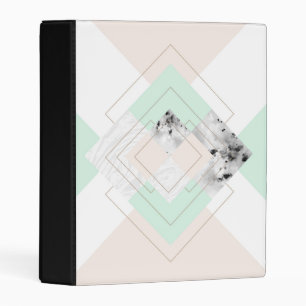 Modern Style Geometric Design Mini Binder