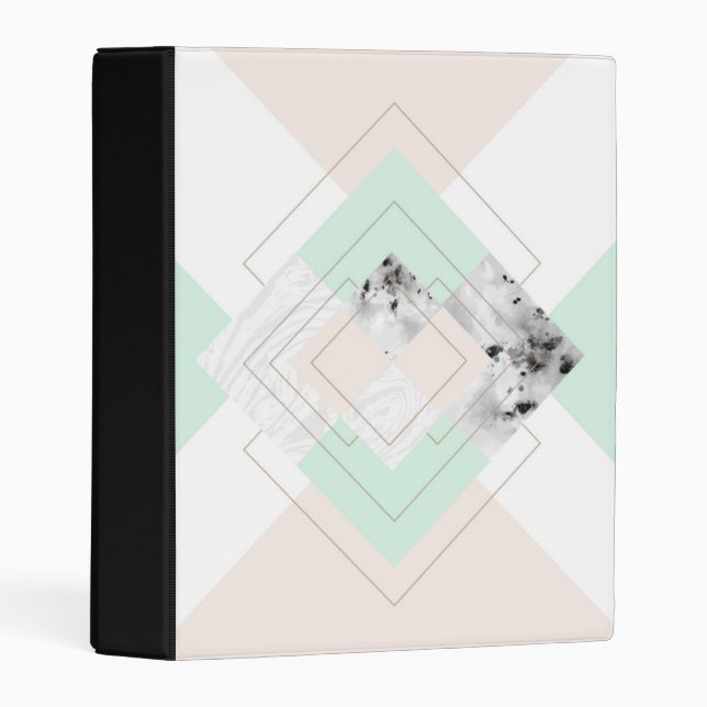 Modern Style Geometric Design Mini Binder (Front/Spine)