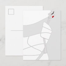 Modern Style Glam Coloring Postcard Miss Jazzy