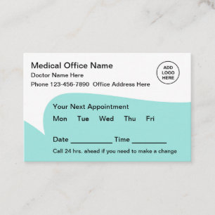 Modern Style Logo Appointment Business Cards Bulk