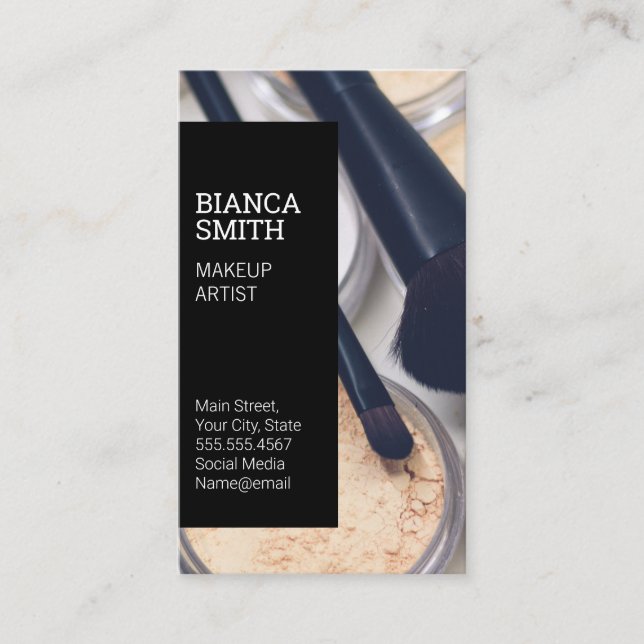 Modern Style | Makeup Artist Business Card (Front)