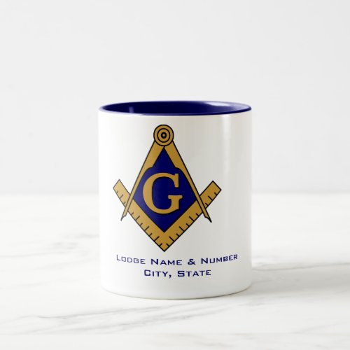 Modern Style Masonic Lodge Mug