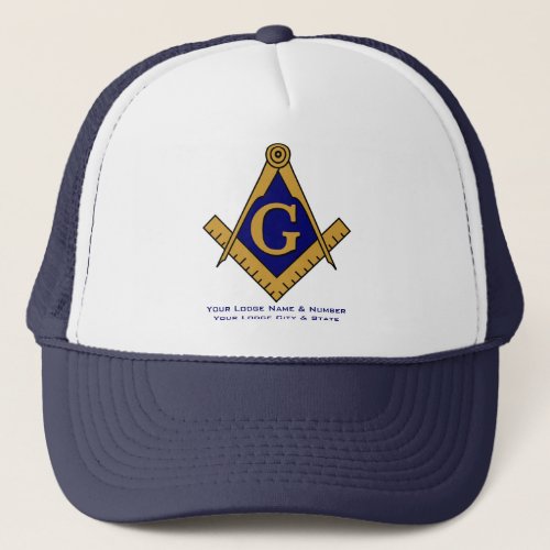 Modern Style Masonic Lodge Trucker Hat