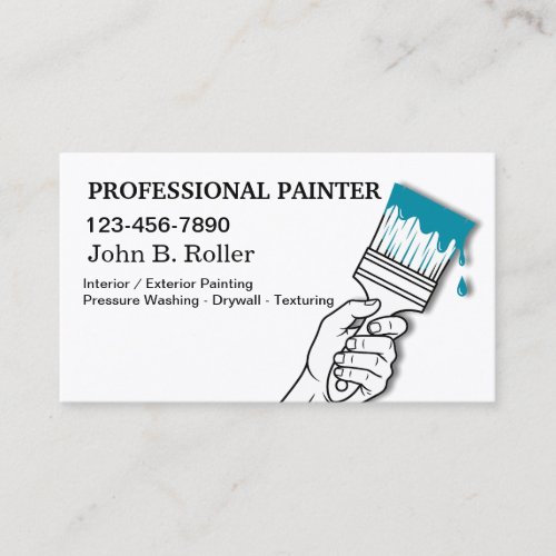 Modern Style Painter Business Cards