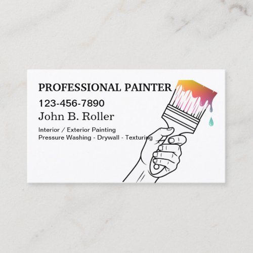 Modern Style Painter Business Cards