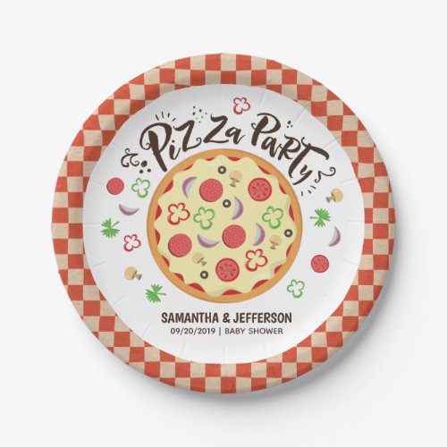 Modern Style Pizza Party Paper Plates