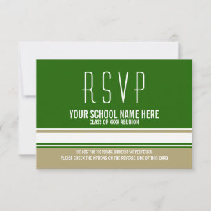 Modern Style Reunion RSVP Cards