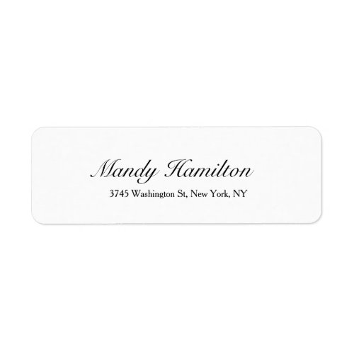 Modern Style Script Creative Elegant Black White Label