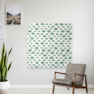 Modern Style Tapestry with Geometric Diamond Print