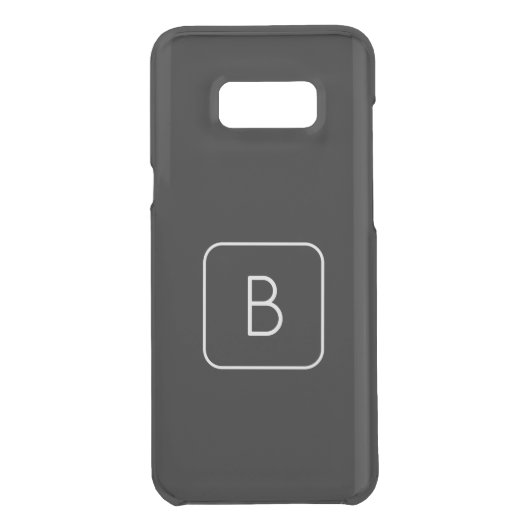 Modern Styled Initial Monogram | Black Uncommon Samsung Galaxy Case (Back)
