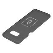 Modern Styled Initial Monogram | Black Uncommon Samsung Galaxy Case (Top)