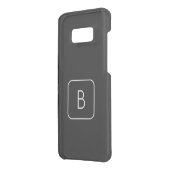 Modern Styled Initial Monogram | Black Uncommon Samsung Galaxy Case (Back/Left)