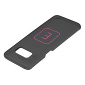 Modern Styled Initial Monogram | Pink & Black Uncommon Samsung Galaxy Case (Top)