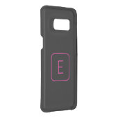 Modern Styled Initial Monogram | Pink & Black Uncommon Samsung Galaxy Case (Back/Right)