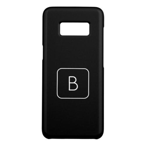 Modern Styled Initial Monogram  White  Black Case_Mate Samsung Galaxy S8 Case