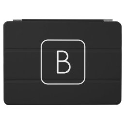 Modern Styled Initial Monogram | White &amp; Black iPad Air Cover