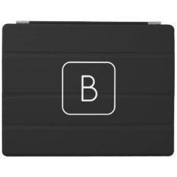 Modern Styled Initial Monogram | White &amp; Black iPad Smart Cover