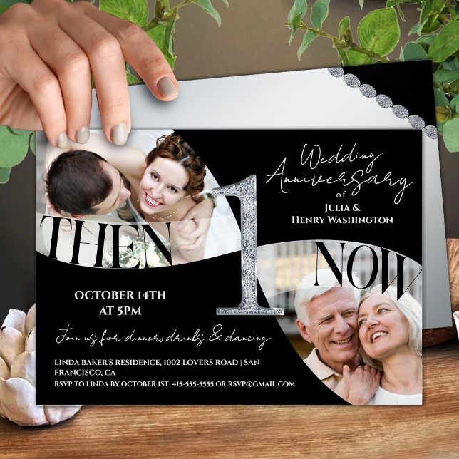 Modern Stylish 1st Wedding Anniversary Invitation (Creator Uploaded)
