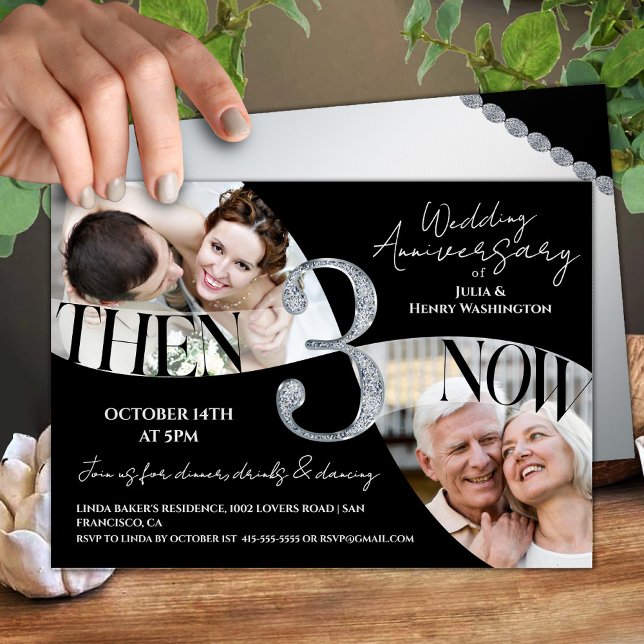 Modern Stylish 3rd Wedding Anniversary Invitation (Creator Uploaded)