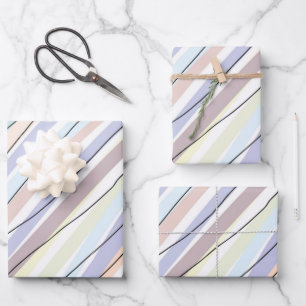 Modern Stylish Abstract Pastel Design Wrapping Paper Sheets