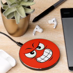 Modern Stylish Angry Face Wireless Charger