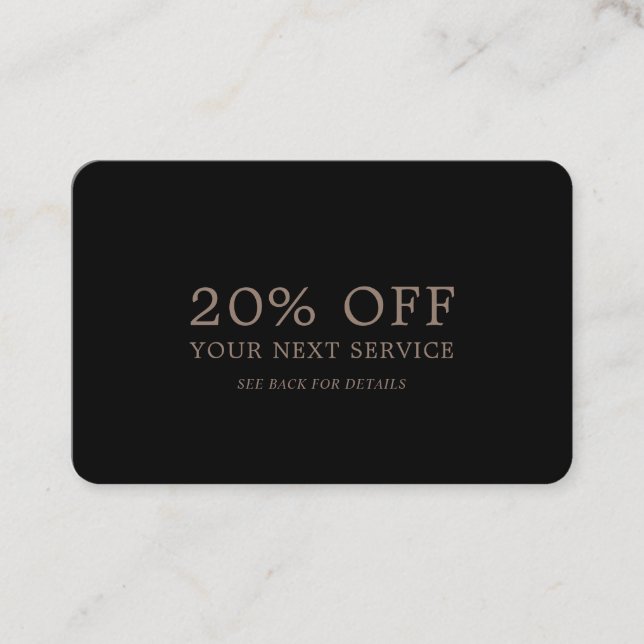 Modern & Stylish - Any Color - Discount Voucher Card (Front)