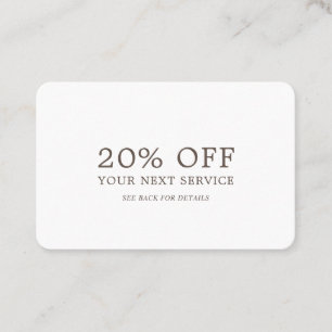 Modern & Stylish - Any Color - Discount Voucher Card