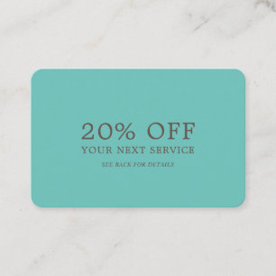 Modern & Stylish - Any Color - Discount Voucher Card
