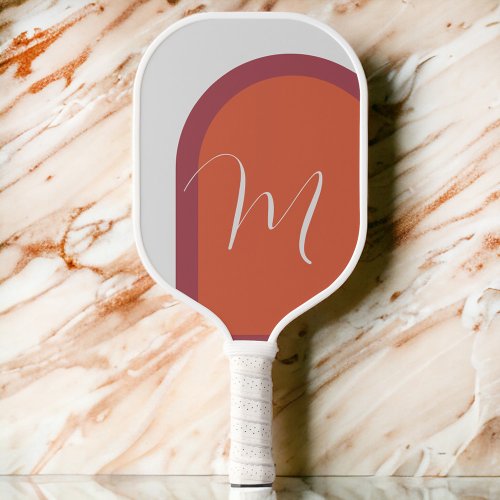 Modern Stylish Arch with Your Monogram Initial Pickleball Paddle