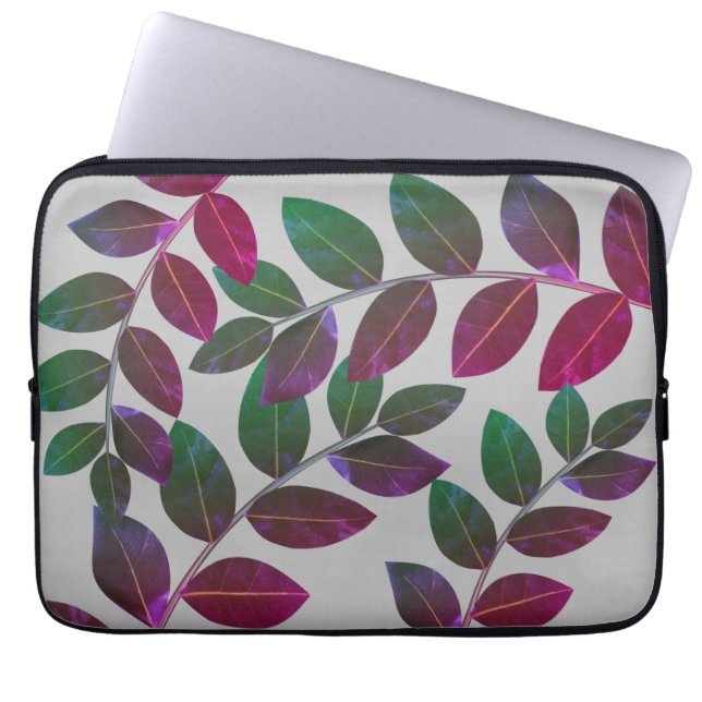 Modern  & Stylish Bay Leaves Laptop Sleeve (Front)