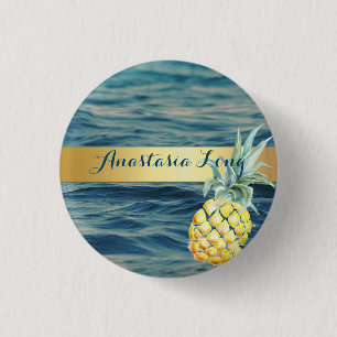 Modern Stylish, Beach, See, Pineapple Button