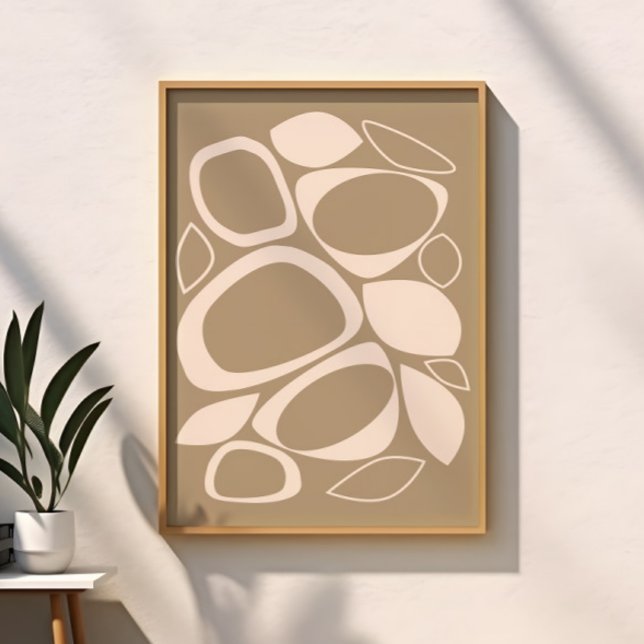 Modern Stylish Beige Cream Abstract Pattern Poster (Creator Uploaded)
