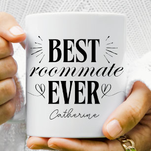 Modern Stylish Best Roommate Ever Personalized Two-Tone Coffee Mug