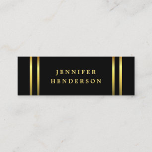 Modern stylish black and gold professional mini business card
