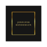 Modern stylish black and gold professional square business card Modern stylish black and gold professional square business card