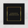 Modern stylish black and gold professional square business card